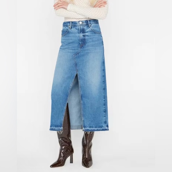 FRAME The Midaxi Skirt in Del Amo 23 - Picture 1 of 13